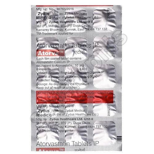 Atorva 10mg tablet pack