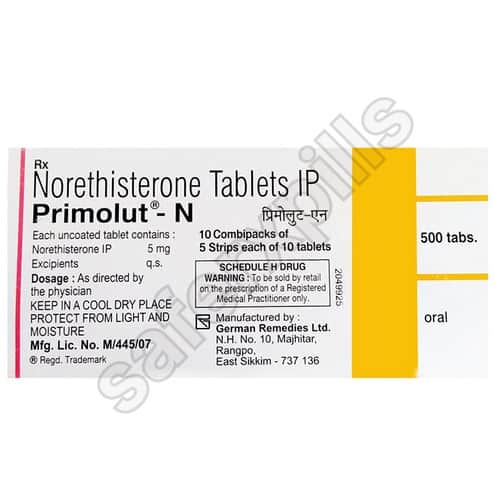 Primolut N 5mg tablet pack