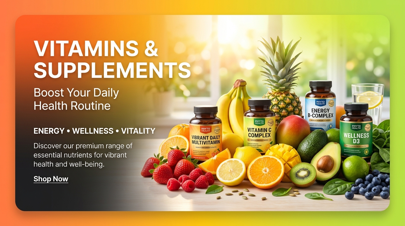 Vitamin supplements and wellness products for daily health