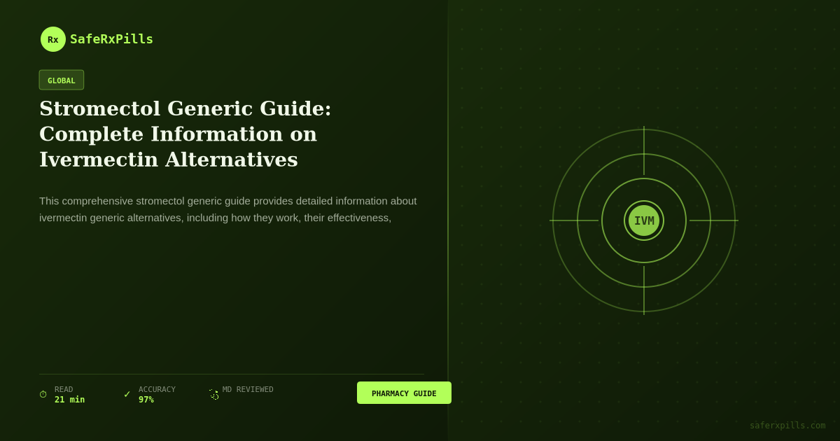 Stromectol generic alternatives and ivermectin medication information guide for pharmacy patients